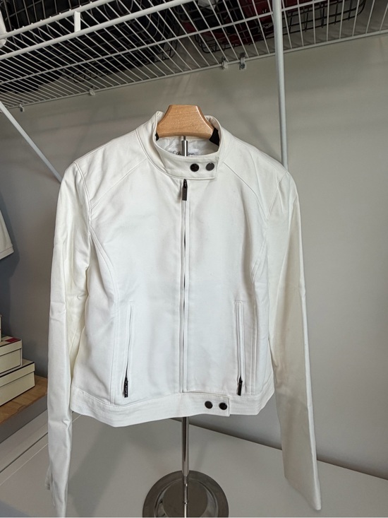 Calvin Klein Jackets & Blazers - Women’s White Moto-Style Jacket
